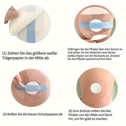 37/57er-Pack Libre 3 Sensor Abdeckungen, Atmungsaktive Klebe-Patches, Robuster Halt für Langzeitgebrauch