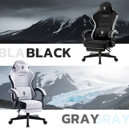 Ergonomischer Bürostuhl mit Taschenfederkern-Kissen  136,08 kg Tragkraft – Atmungsaktives Stoffmaterial, Hochlehnen-Sessel zum Zurücklehnen für Gaming-/Arbeitskomfort, Schwarz, Grau, Pink, Grün  mehr!