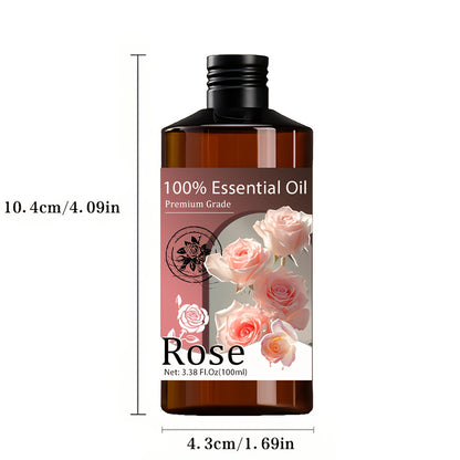 100 % reines ätherisches Rosenöl, geeignet für Haut-, Haar-, Nagel- & Badepflege – extrem gereinigtes feuchtigkeitsspendendes Öl mit langanhaltendem Rosenduft, Feuchtigkeitsspender bei Trockenheit, Massageöl für alle Hauttypen