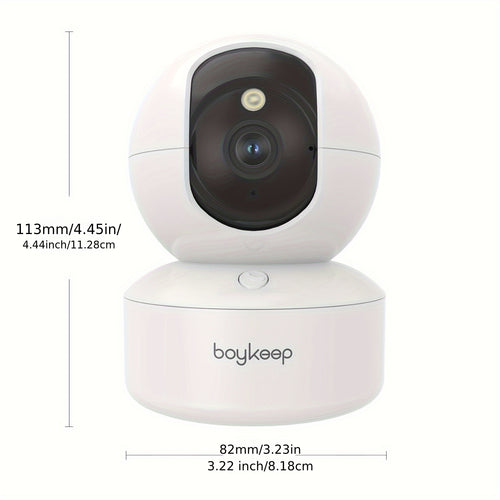 BoyKeep 5g/2,4 GHz WiFi Smart-Kamera, hochauflösender Sicherheitsmonitor für den Innenbereich, spezielle Sicherheitskamera für Babys  Haustiere, 360°-Panorama-Überwachungsvideo, Nachtsicht, Zwei-Wege-Kommunikation, Speicherkarte  Cloud-Speicher, K30