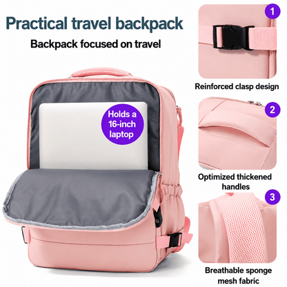 Neuer Ryanair Rucksack/Handtasche mit den Maßen 40 x 30 x 20 cm, geeignet für Ryanair/Easyjet Flüge. Ideal für Reisen, Geschäftsreisen oder den täglichen Gebrauch. Verfügt über verstellbare Schultergurte, eine 180°-Öffnung, einen Reißverschluss, ein Schuh