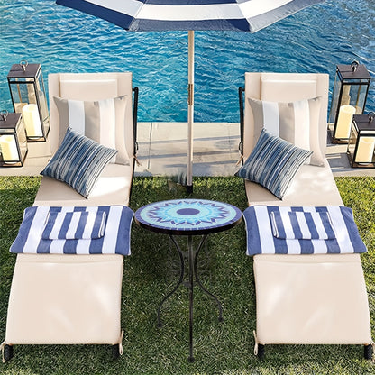 1 Stk. Glas-Hofbeistelltisch, Gartentisch mit Libellen-, Schmetterlings-  Pfauen-Design, rein handgefertigter Mini-Tisch