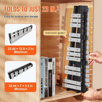VEVOR 30 Note Glockenspiel Xylophone Bell Kit, Percussion Instrument with Mallets, Drum Sticks and Carrying Bag, Professional Glockenspiel Xylophone Percussion Instrument Set