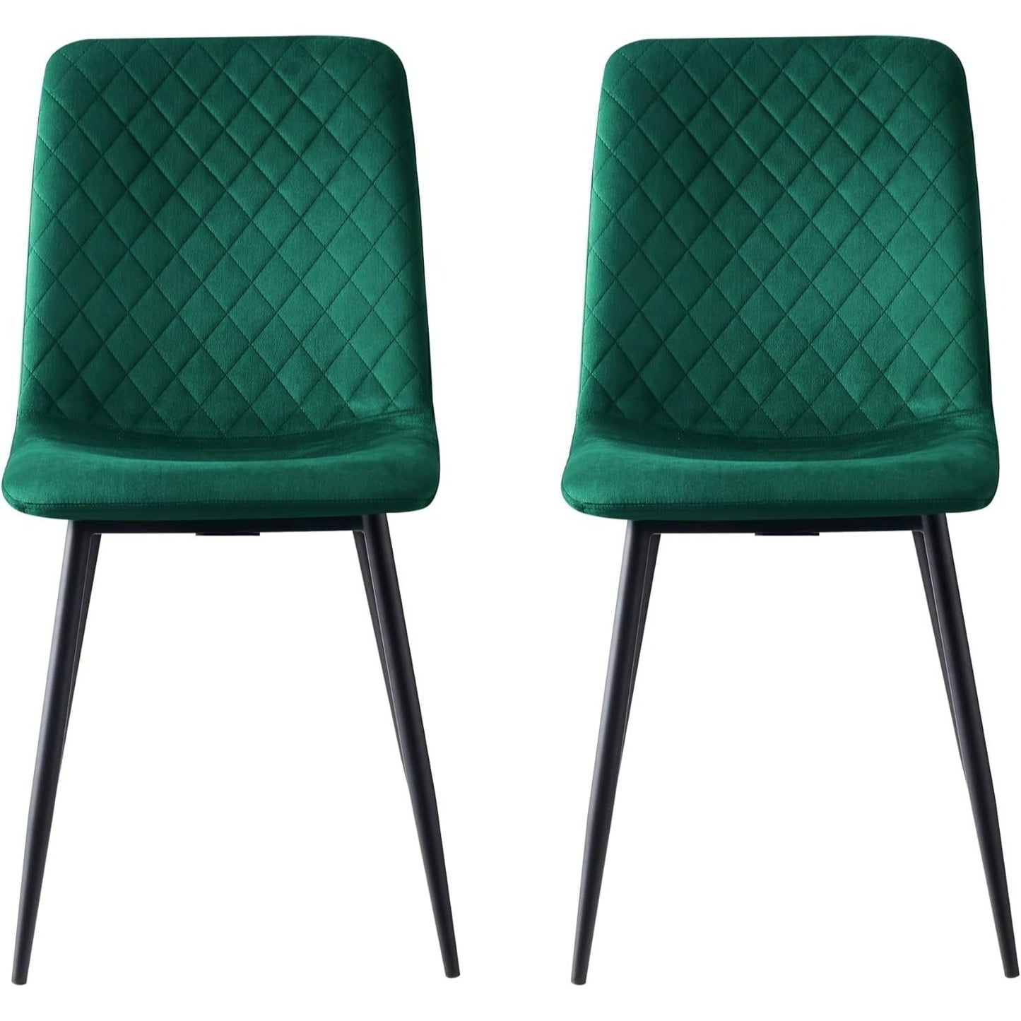 mcc direct Esszimmerstühle im 4er Set aus Samtstoff, Metallbeine, Lexi-Stühle, Desigenerstühle