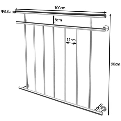 Französisches Balkon Edelstahl Geländer Balkon Geländer Terrassen Geländer Pflegeleichte Füllstangen Stab Geländer Balkon Gitter Balkon Brüstung