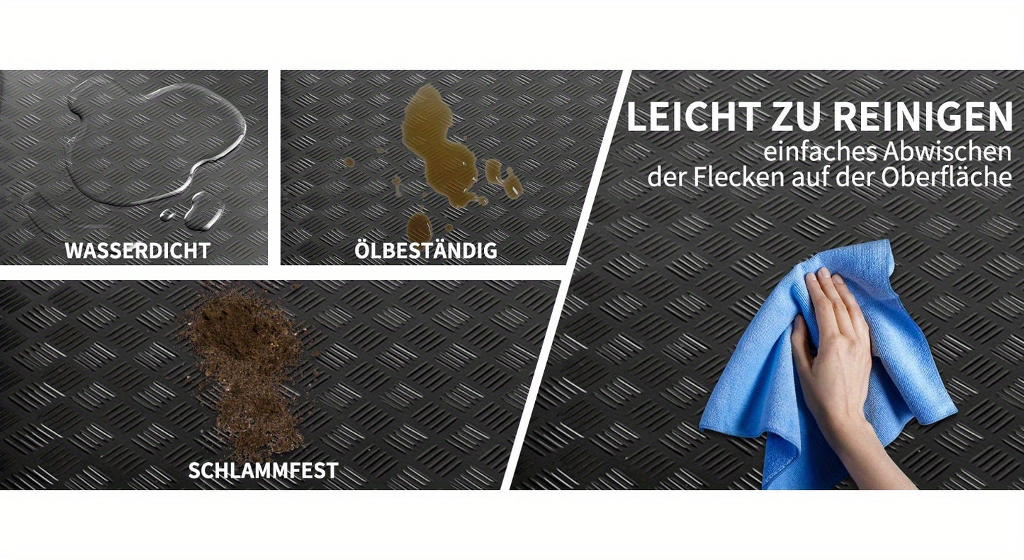 Gummimatten 500 cm x 100 cm Gummimatte im Meterware 3 mm Dicke Gummimatten Bodenmatte Schutzmatte Gummiläufer rutschfeste Matte Boden-Schutzmatte Gummimatte für Keller, Werkstatt, Garage