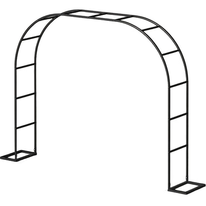 Metallischer Gartenbogen, geeignet für Hochzeiten und Events, als Rankgitter für Kletterpflanzen konzipiert. Erhältlich in zwei Größen für verschiedene Kletterpflanzen wie Rosen und Weinreben, perfekt für die Dekoration der Brautparty.