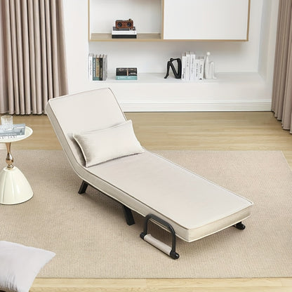 1 Stk. Elegantes Esszimmer-Sitzmöbel, 3-in-1-Sofabett, Gästebett, Klappbarer Sessel mit verstellbarer Rückenlehne, Abnehmbares Kissen, Geeignet für Schlafzimmer, Wohnzimmer, Büro, 150 kg Traglast
