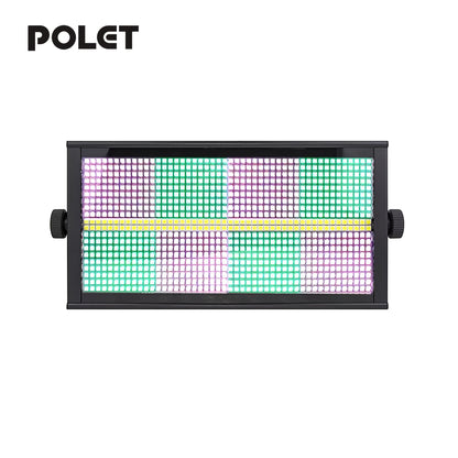 POLET 200W LEDRGBW 4-in-1 8+8 Partition Stroboskoplicht Weiß 8000K DMX512 Superhell DJ-Wash Hochzeit Bar Stroboskop Bühnenbeleuchtungseffekte Party  Show
