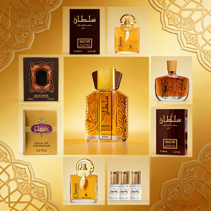 Sechs Flaschen (3.38 Fl Oz X 3 und 0.1 Fl Oz X 3) Arabian Series Eau De Toilette - Woody Exotisch - Langanhaltender Duft, Unisex, Geeignet für alle Anlässe. Das perfekte Geschenkset für den Alltag/Freizeit für dich oder andere.