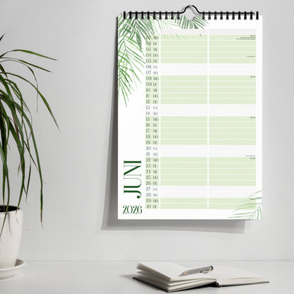 Planer für Zwei (Wandkalender 2026 mit 2 Spalten im A4 Format) - Partnerkalender für Paar - Paarkalender mit zwei Spalten - Kalender zum Aufhängen für zwei Personen (ganzes Jahr)