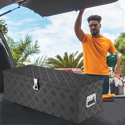 Aluminium Werkzeugorganizer Aufbewahrungsbox mit Tragegurt für Elektro-, Garten- und Handschrauberwerkzeuge