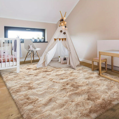 Großer Teppich 200x300 cm / 78,5"x118" Plüschteppich für Wohnzimmer, Schlafzimmer - Weiche flauschige Bodenmatte, waschbar, rechteckig (Grau)