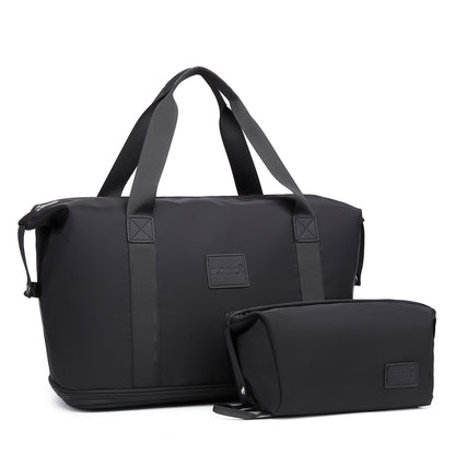 2/4-teiliges 24-Zoll 28-Zoll Gepäckset, blauer Polka Dot ABS+PC Hartschalen-Koffer mit TSA-Schloss, Reise Camping Schulanfang Geschenk