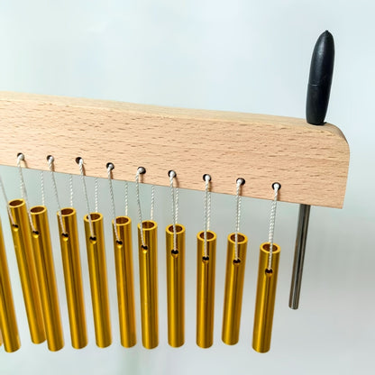 Windspiel mit 36 Klängen  Ständer, Premium-Schlaginstrument aus Aluminium, beste Geschenkwahl, inklusive zusätzlichem Ersatzseil