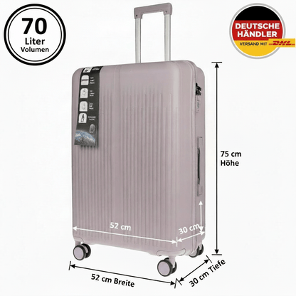 Christian Wippermann XL Jumbo 4-Rollen Koffer sehr groß 49x75x30cm Schloss | bis 111 Liter, 3,6 kg leicht |für Männer & Frauen
