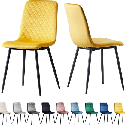 Esszimmerstühle LEXI im 2er Set, mit Samtbezug & Metallbeinen, Designerstuhl, in 9 Farben erhältlich