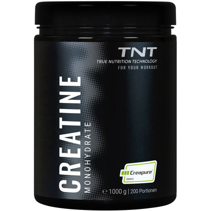 TNT Creatine Monohydrat • Reines Creapure® • Veganes Kreatin Pulver • Creatine Monohydrate ohne Zusätze