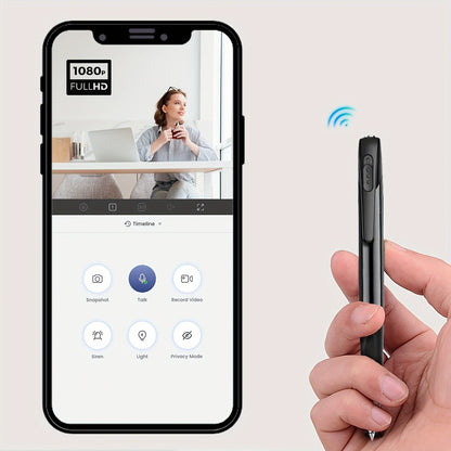 Stiftkamera 1080P - Tragbar mit integriertem Akku, Smart-Videorekorder mit AI-Bewegungserkennung, lange Standby-Zeit, ideal für Notizen, Meetings, Vorlesungen & Interviews, unterstützt SD-Karten bis 256 GB