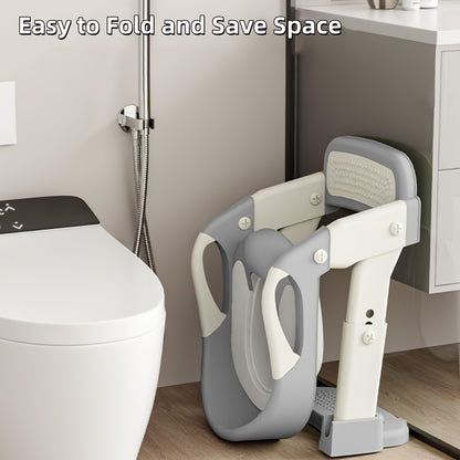 3-in-1 Verstellbare Höhe Tragbare Anti-Rutsch Design Weiche Matte Langlebige Heim-Reise Windel Baby Toiletten Sitz - Gemischte Farbe, Töpfchensitz, Töpfchen mit Stufen, Elegante Abfalllösung, Benutzerfreundliche Einlage, Rutschfeste Töpfchen, Kinder Toile
