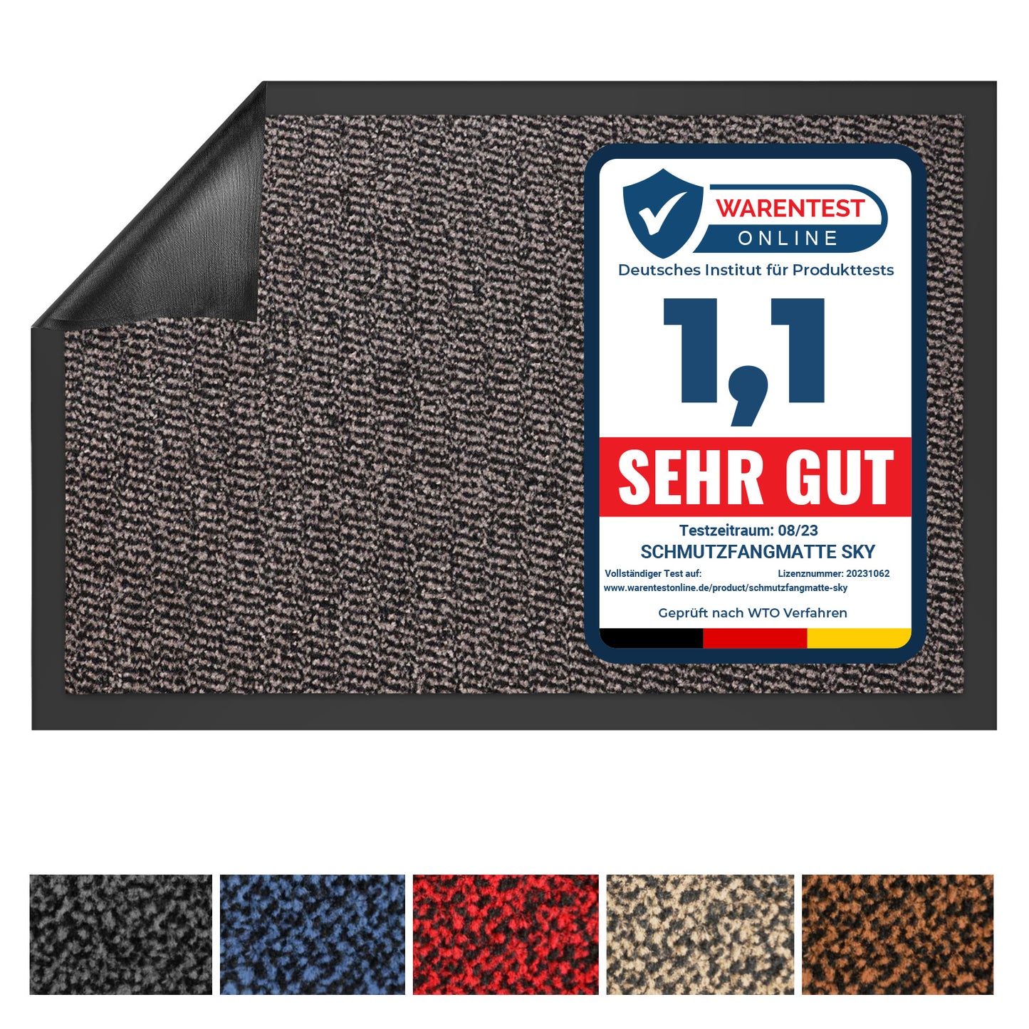 Schmutzfangmatte – Testsieger Preis-Leistung (Note 1,1) – Fußmatte für Innen & Außen – Robuster Türvorleger in vielen Größen und Varianten