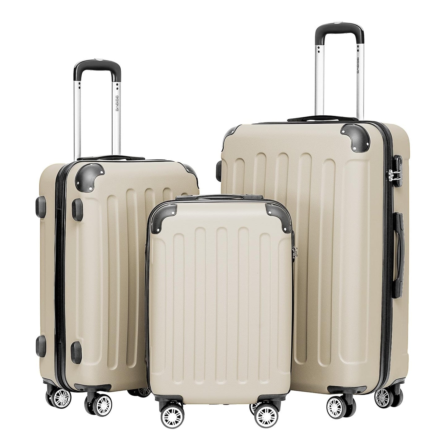 BEIBYE 2045 Zwillingsrollen 3tlg. Reisekoffer Koffer Kofferset Trolleys Hartschale in 20 Farben