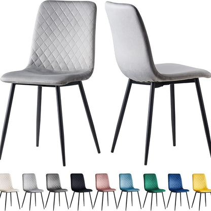 Esszimmerstühle LEXI im 2er Set, mit Samtbezug & Metallbeinen, Designerstuhl, in 9 Farben erhältlich