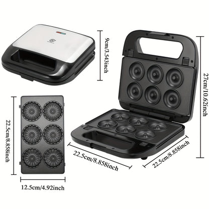SUPERLEX Sandwichmaker-Set 6-in-1 Multifunktions-Kontaktgrill für Sandwich-Toaster, Brötchengrill, Waffeleisen, Kuchen mit Antihaftbeschichtung, beidseitiges Heizen  Backen bei konstanter Temperatur