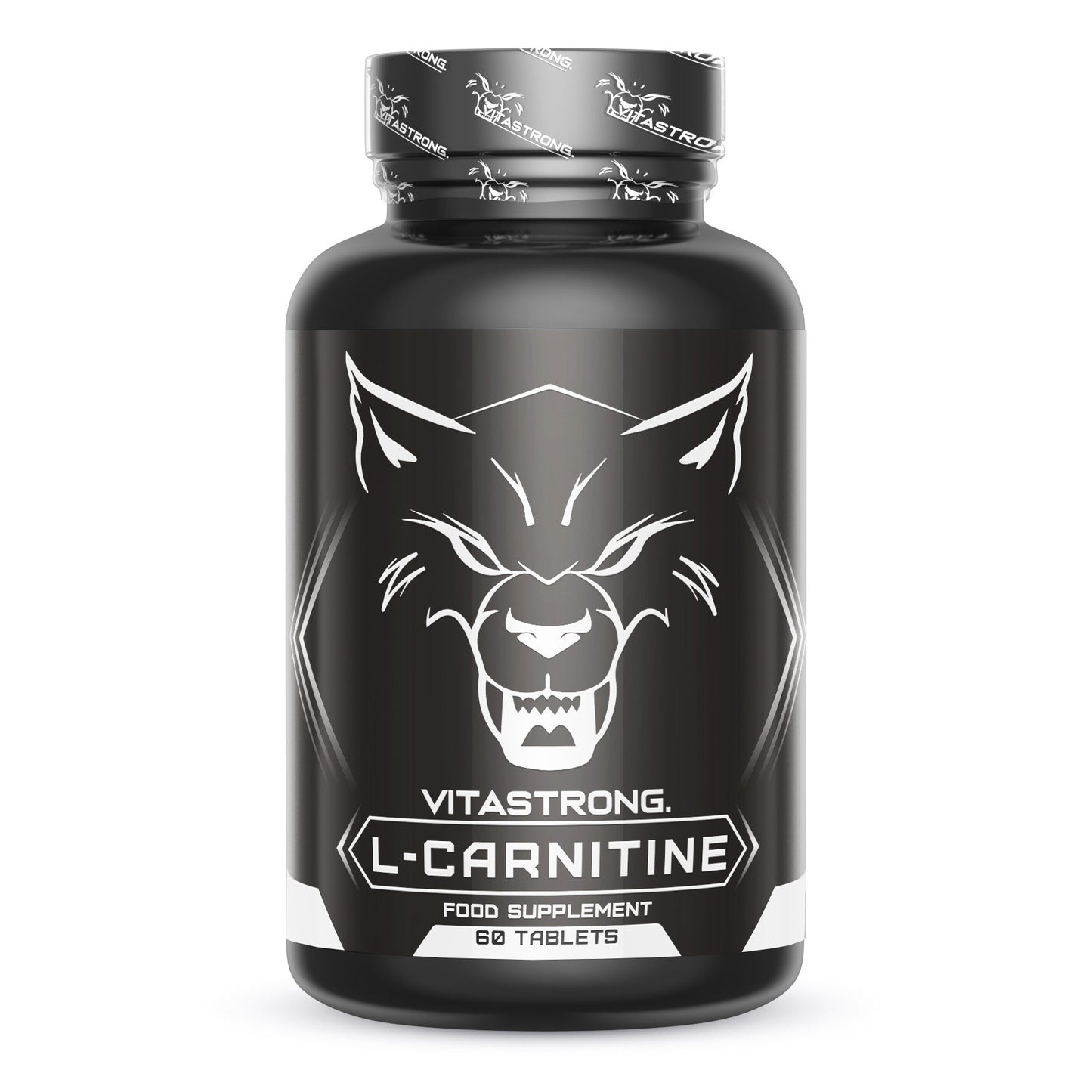 Vitastrong L-Carnitin 60 Tabletten | Nahrungsergänzungsmittel mit Acetyl-L-Carnitin 1000 mg pro Tablette, vegane Formel, glutenfrei