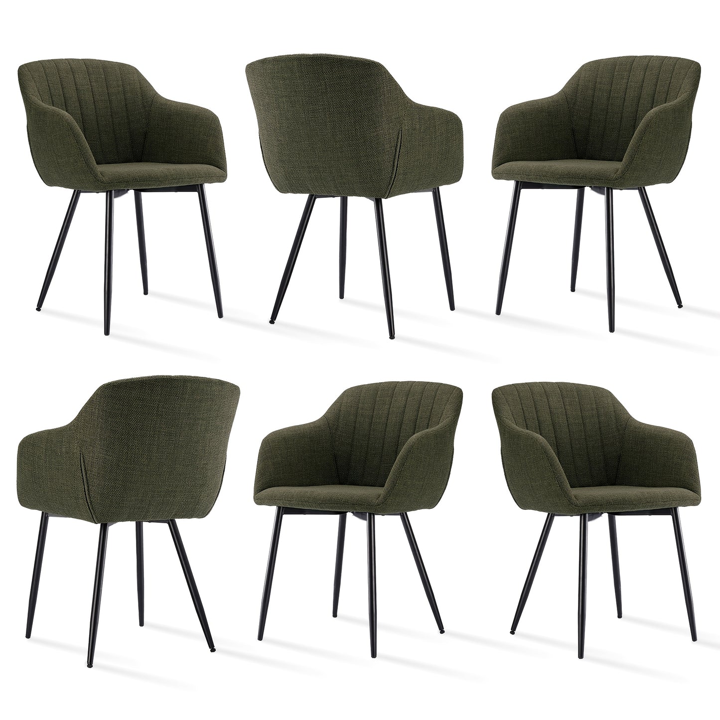 Elegante Esszimmerstühle mit Armlehnen  Lordosenstütze für Wohnzimmer, Küche  Schlafzimmer, hoher Komfort – erhältlich in Sets zu 2, 4 oder 6