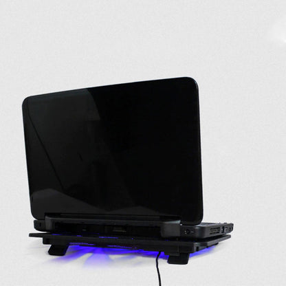 Kühlpad für Laptop Retoo Connect, Laptop-Kühlständer mit effizientem Ventilator, Winkel- und Höhenverstellung, LED-Beleuchtung, leise Betrieb 11 dB, entwickelt für Laptops von 12-15.4 Zoll, rutschfeste Beschichtung, leichtes Design, kompakte Form, ergonom