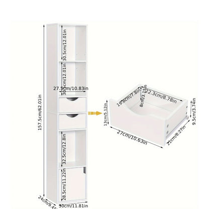 1 Stück Büro-Bücherregal, Vertikales Bücherregal mit Schubladen, Bücherregal mit Türen, Büro-Bücherregal, Bürobedarf, Aufbewahrung für Büro-Konferenzraum