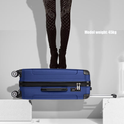 55x35x20cm Boarding-Koffer Hartschale ABS Reisetrolley Kabinengepäck Handgepäckkoffer Handgepäck 33L Black Friday Thanksgiving Day Weihnachtsgeschenk