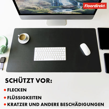 Schreibtischunterlage Nero aus Kunstleder – Rutschfeste Schreibunterlage in verschiedenen Größen und Farben, wasserabweisend & pflegeleicht für Büro und Home-Office