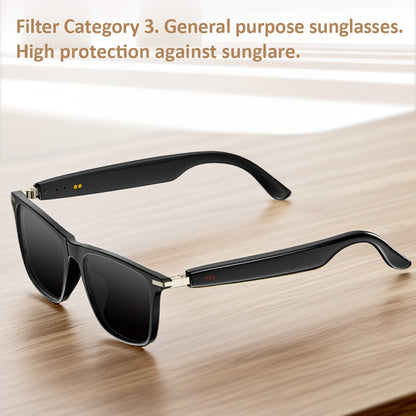 Multifunktionale intelligente Audio-Brille mit eingebauter Soundwellen-Technologie, Liniensprecher, unterstützt kabelloses Anrufen, Annehmen von Anrufen, Ablehnen von Anrufen, Musik hören mit Brille, Foto-Steuerung, 85mAh*2 großer Akku, lange Akkulaufzeit