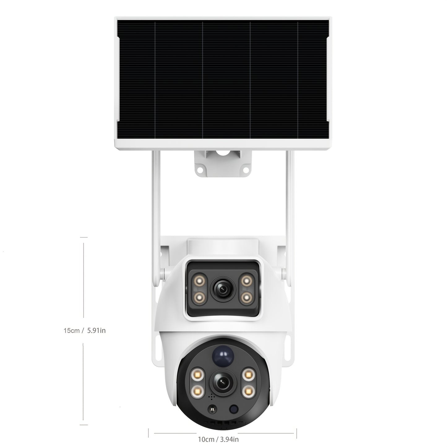 8MP Außenkamera mit Dual-Linsen, WiFi, 360°-Blickwinkel, Vollfarb-Nachtsicht, Zwei-Wege-Audio, PIR-Bewegungserkennung, Alarm-Push-Benachrichtigungen – Geeignet für Geschäfts-Überwachungssysteme