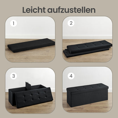 Sitzbank mit Stauraum, Sitztruhe, Bettbank, Aufbewahrungstruhe, für Wohnzimmer, Schlafzimmer, Flur