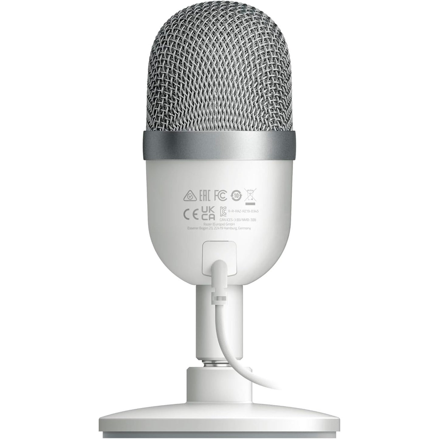 Originale Razer Seiren Mini - USB Kondensator-Mikrofon für Streaming (Kompakt mit Supernieren-Richtcharakteristik, neigbarer Ständer, Integrierter Schockdämpfer) Weiß