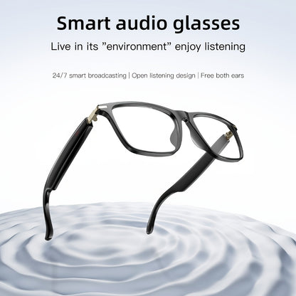 Multifunktionale intelligente Audio-Brille mit integrierter Soundwave-Technologie Lautsprecher, unterstützt drahtloses Telefonieren, Anrufe entgegennehmen  ablehnen, Musik hören in der Brille, Foto-Kontrolle, 85mAh*2 große Batterie, lange Akkulaufzeit, st