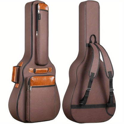 106,68 cm Doppelschulter Verdickte Hochwertige Gitarrentasche Oxford-Stoff-Gitarrenrucksack Zusätzlich  Dickere Instrumententasche