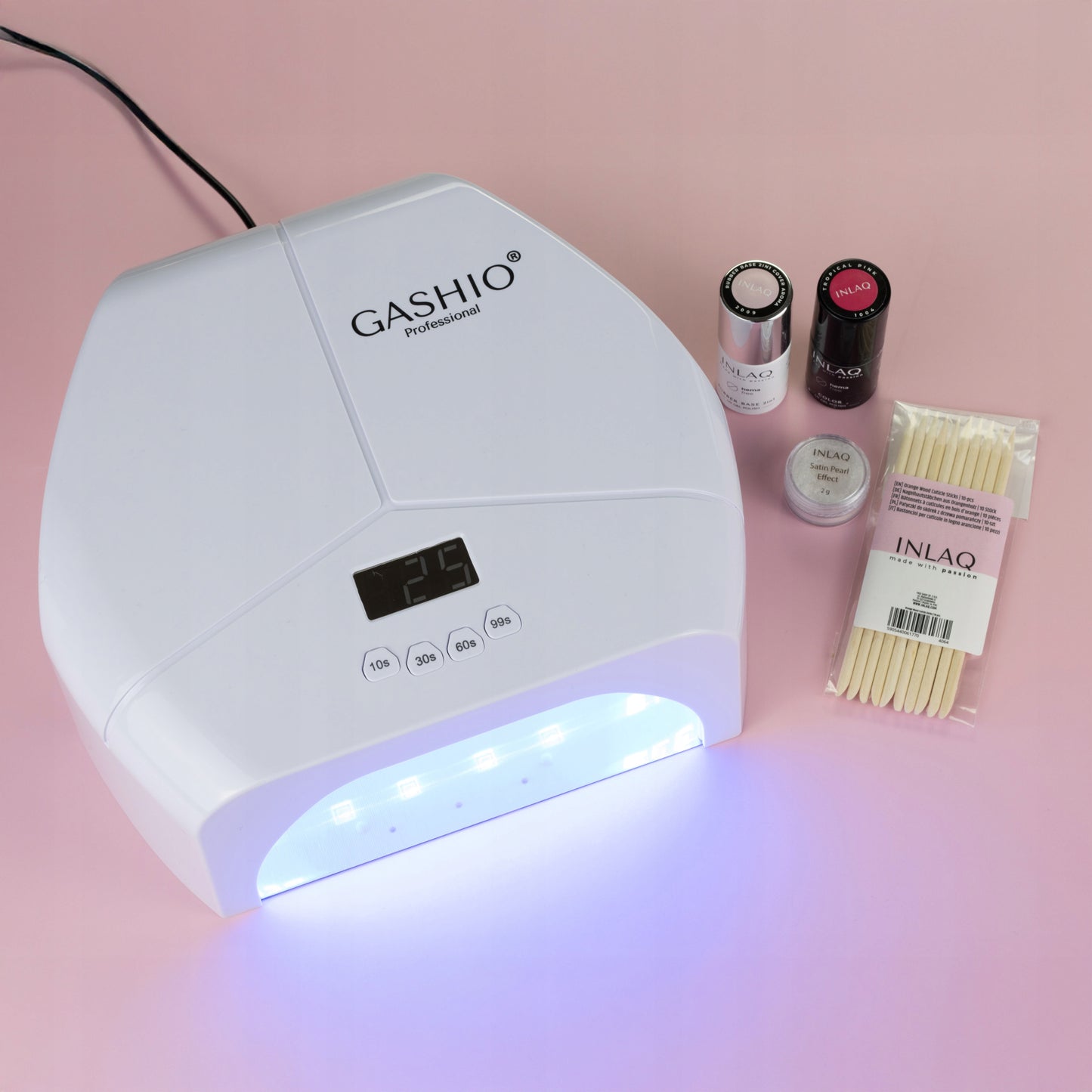 UV LED Nagellampe 268W, Leistungsstarke Doppel-LED-Spiegelbasis Professionelle Nagellampe / Härte aller Gels / Blaulicht / Spiegelbasis / 4 Härtezeiten / 10, 30, 60, 99s / Doppel-LED