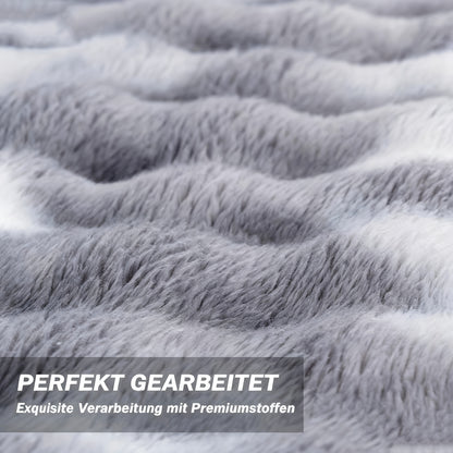 Weihnachtsgeschenk-Decke: Ultraweiche Plüschdecke aus Kunstbunny-Fell, hautfreundlich & maschinenwaschbar, perfekt als Geschenk für Weihnachten, Geburt und den täglichen Gebrauch