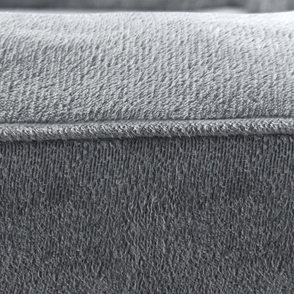 Hundebett Sheena L orthopädisch, waschbar & rutschfest 98x70x17 cm Hundesofa flauschig Hunde Grau Haustierbett Hundesofa