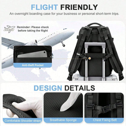 Lokales lager Airline-spezifischer Reiserucksack, 40×20×25 cm Kabinentasche, erweiterbares Handgepäck unter den Sitz, fluglinienkonforme Tasche, Damen-Reiserucksack, Freizeitrucksack nach Fluglinienstandards, Outdoor-Gepäckrucksack, Business-Wochenendtasc