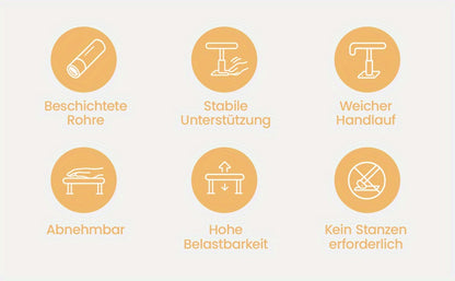 Steh- und Sitzhilfe, Bettruhegriff für ältere Menschen und Mobilitätshilfe, rutschfeste Griffe, robustes Stahlmaterial
