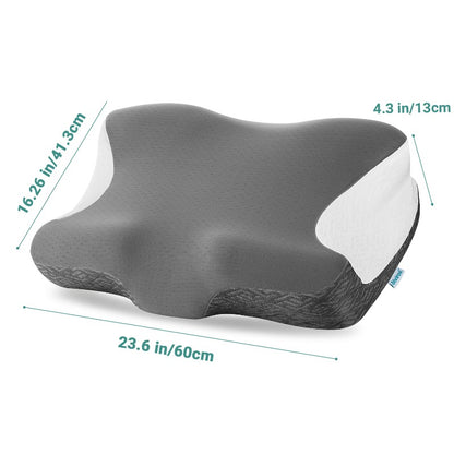 CPAP Kissen für Seiten, Rücken- und Bauchschläfer, ergonomisches, konturiertes Kissen zur Reduzierung von Luftlecks und Maskendruck, Cervical Nackenkissen für alle CPAP-Nutzer, einstellbare Härtegrad und Höhe mit herausnehmbaren Einsätzen