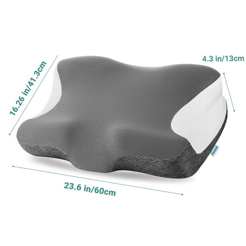 CPAP Kissen für Seiten, Rücken- und Bauchschläfer, ergonomisches, konturiertes Kissen zur Reduzierung von Luftlecks und Maskendruck, Cervical Nackenkissen für alle CPAP-Nutzer, einstellbare Härtegrad und Höhe mit herausnehmbaren Einsätzen