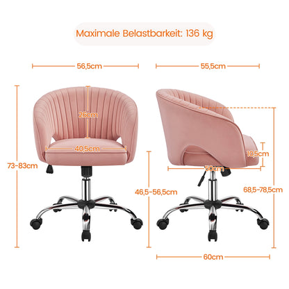 Costoffs Bürostuhl Ergonomischer Drehstuhl mit Rollen Schreibtischstuhl Höhenverstellbarer Polsterstuhl Bürosessel