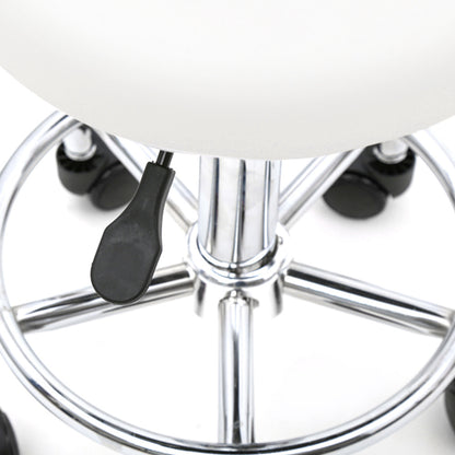 360° runde Salonstuhl mit Rückenlehne und Linien, professioneller, verstellbarer Salonstuhl, moderner Barhocker mit drehbarem PU-Leder, Armlehne für Küche, Esszimmer, Wohnzimmer, Bistro, Spa