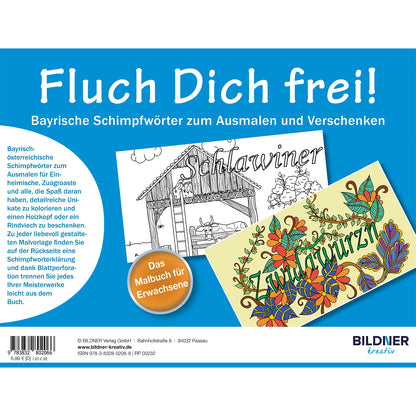 Fluch Dich frei! Rindviech – Band 2 – Bayerische Schimpfwörter zum Ausmalen und Verschenken